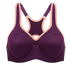 Women's Full Support High Impact Racerback Lightly Lined Underwire Sports Bra | Amazon (US)