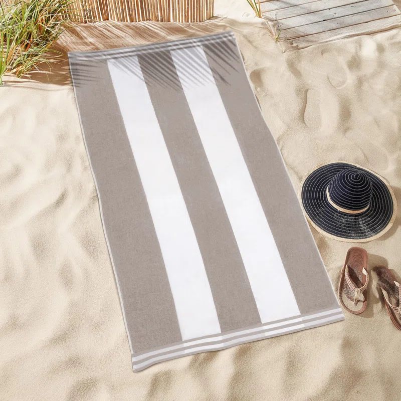 Delmer Cotton Oversized Cabana Stripe Beach Towels | Wayfair North America