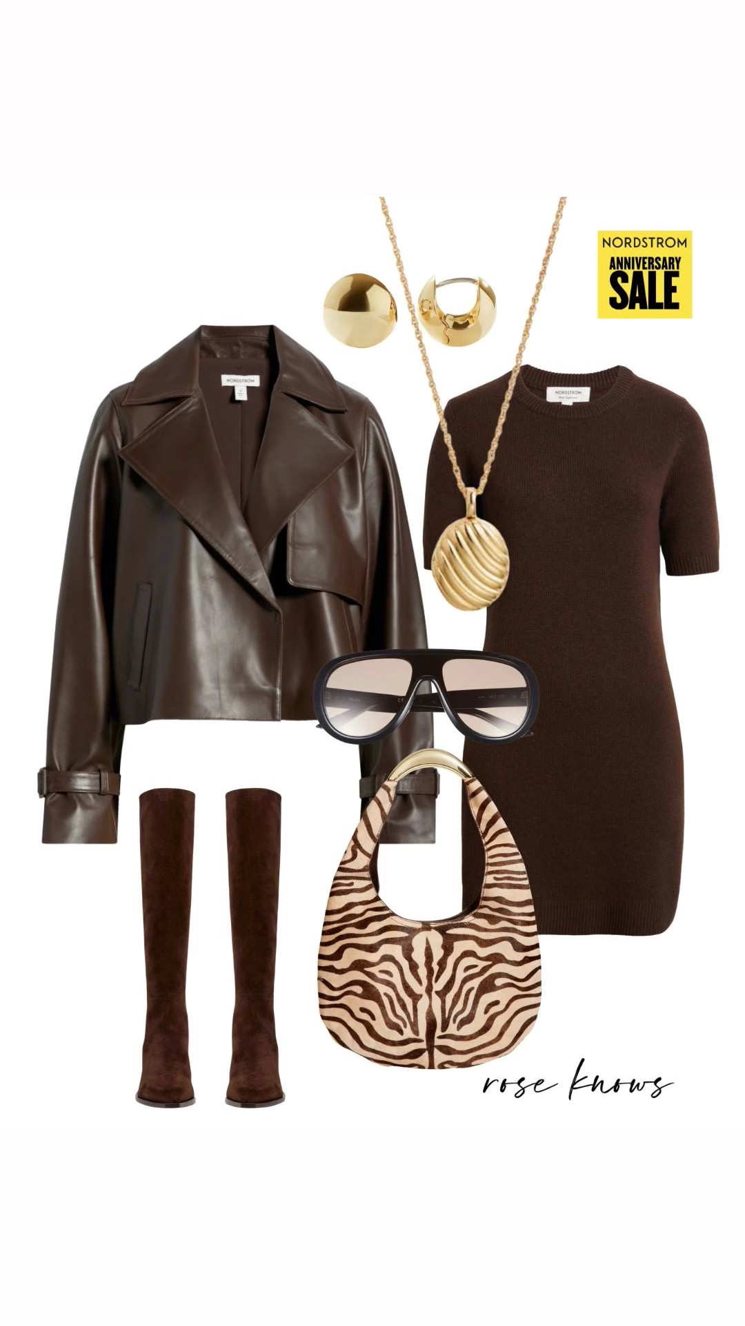 Nsale outfit in cashmere with leather on top 
Great prices in this leather jacket and boots - look great together. Locket and earrings under $50 Nordstrom anniversary sale

#LTKOver40 #LTKSaleAlert #LTKWorkwear