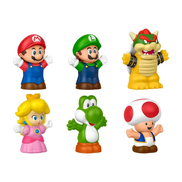 Fisher-Price Little People My Mario Figure 6-Pack Toy Set for Toddlers & Kids | Walmart (US)