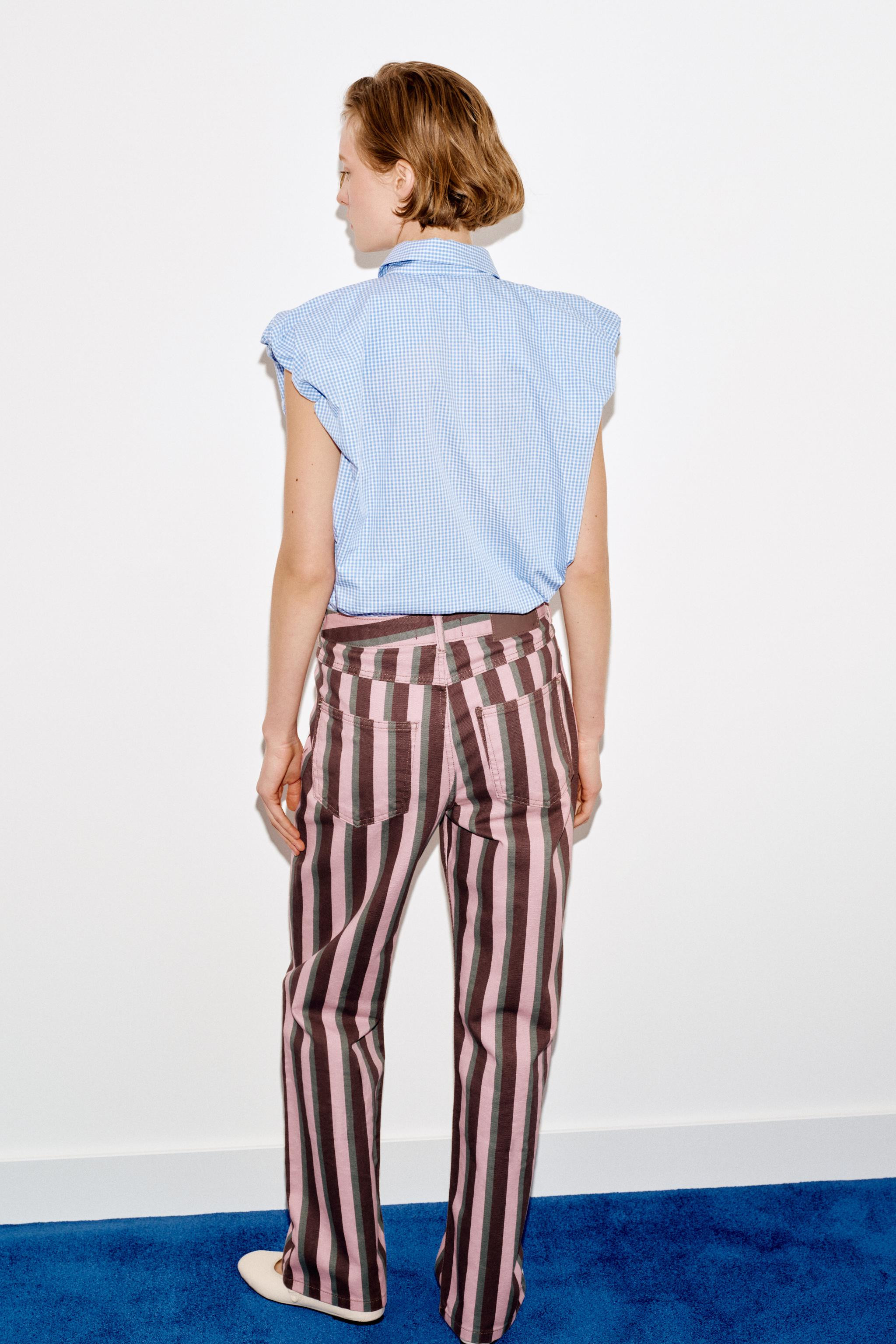 STRIPED MID-WAIST JEANS | Zara AU