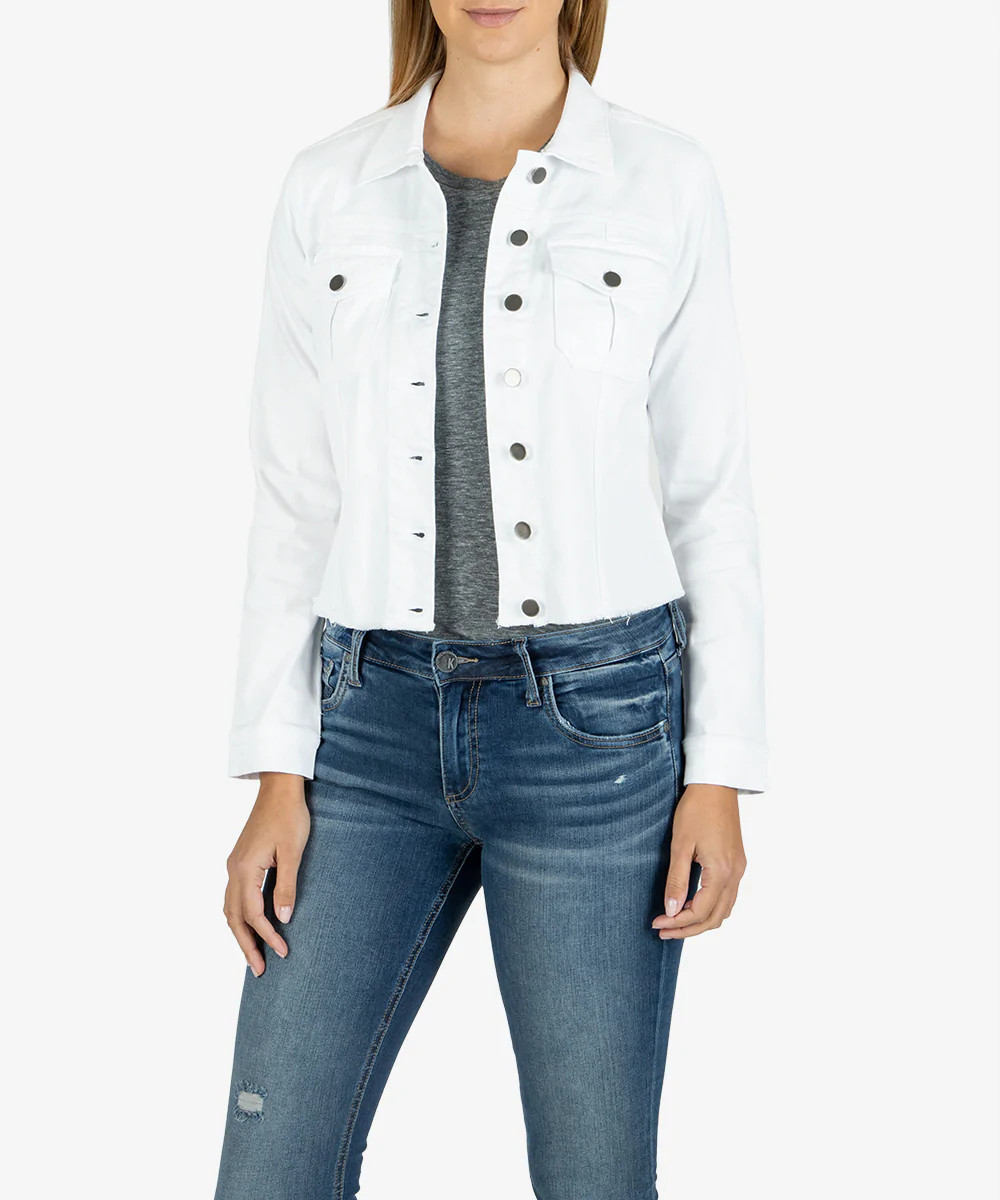 Kara White Denim Jacket - Kut from the Kloth | Kut From Kloth
