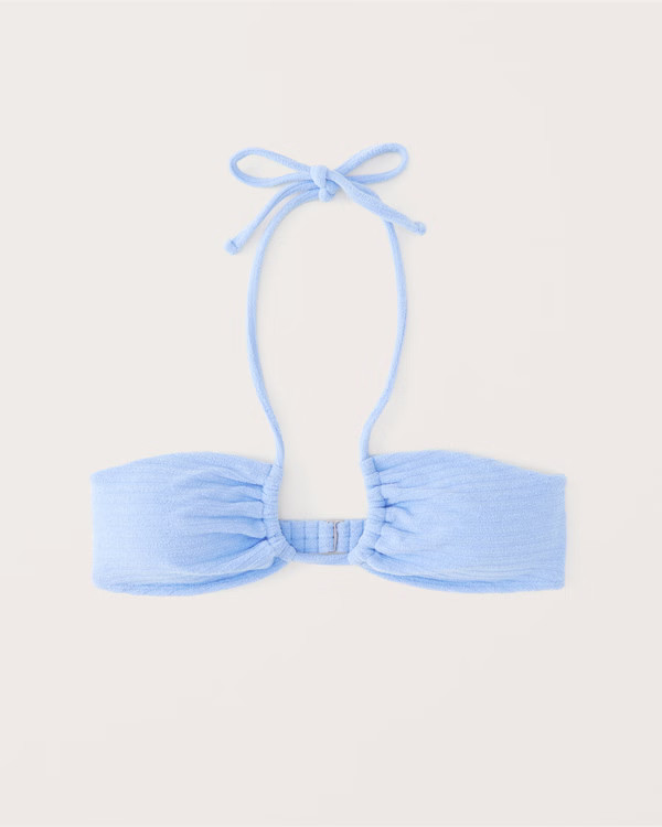 Women's Terry Upside Down Halter Triangle Bikini Top | Women's Swimwear | Abercrombie.com | Abercrombie & Fitch (US)