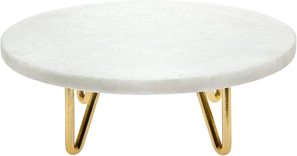 Godinger Marble Cake Stand, 10in, Round, Silver | Amazon (US)