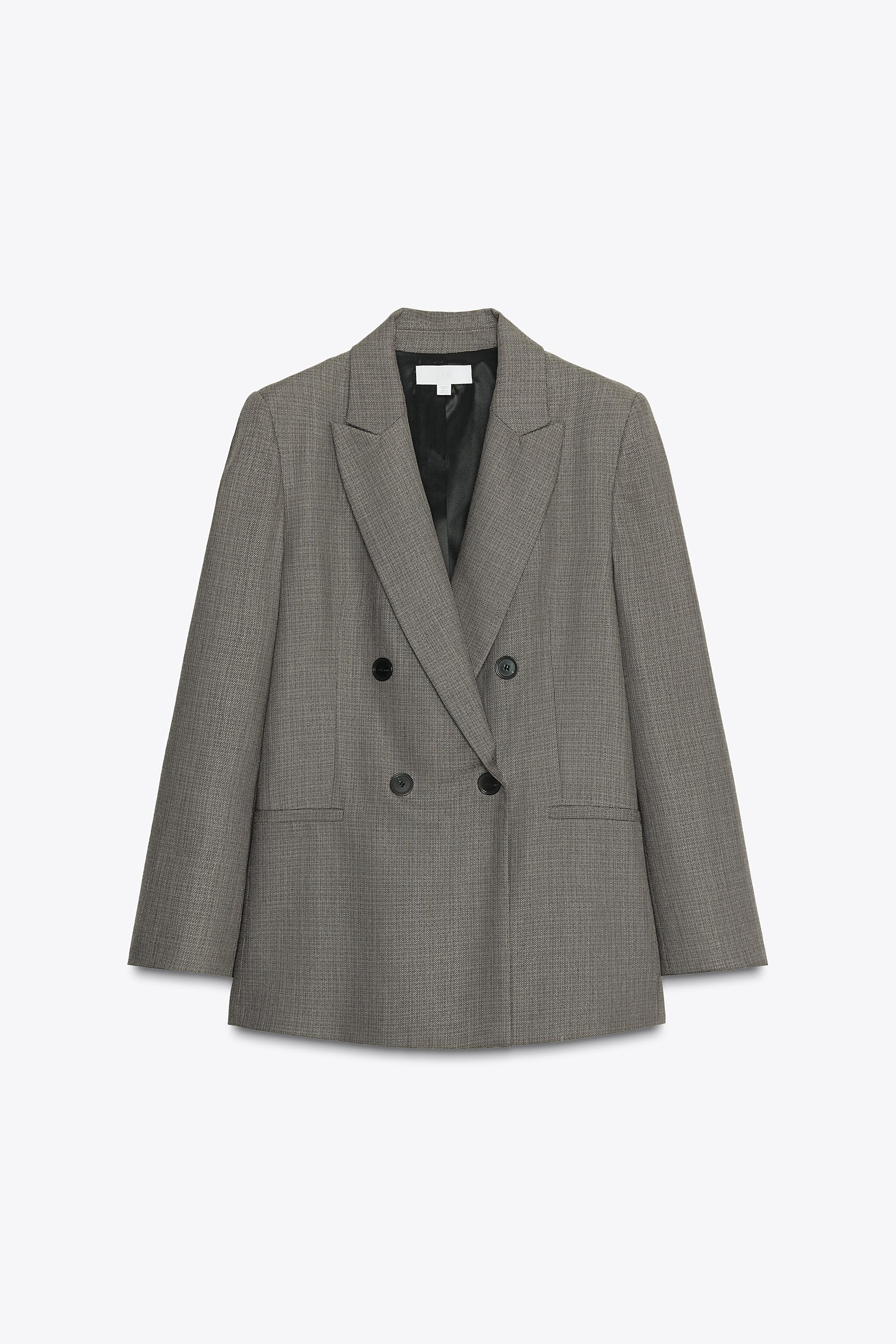DOUBLE BREASTED BLAZER WITH SHOULDER PADS | Zara US