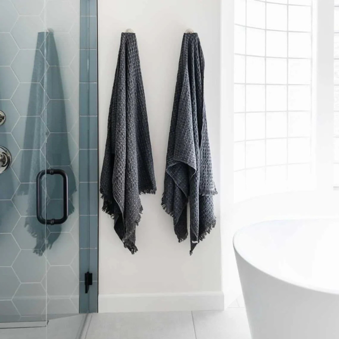 Linda Stonewashed Waffle Towel | The Loomia