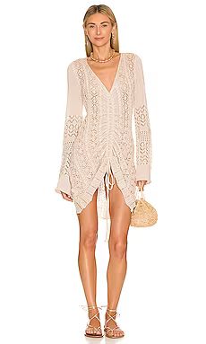 SNDYS Fate Mini Dress in Beige from Revolve.com | Revolve Clothing (Global)