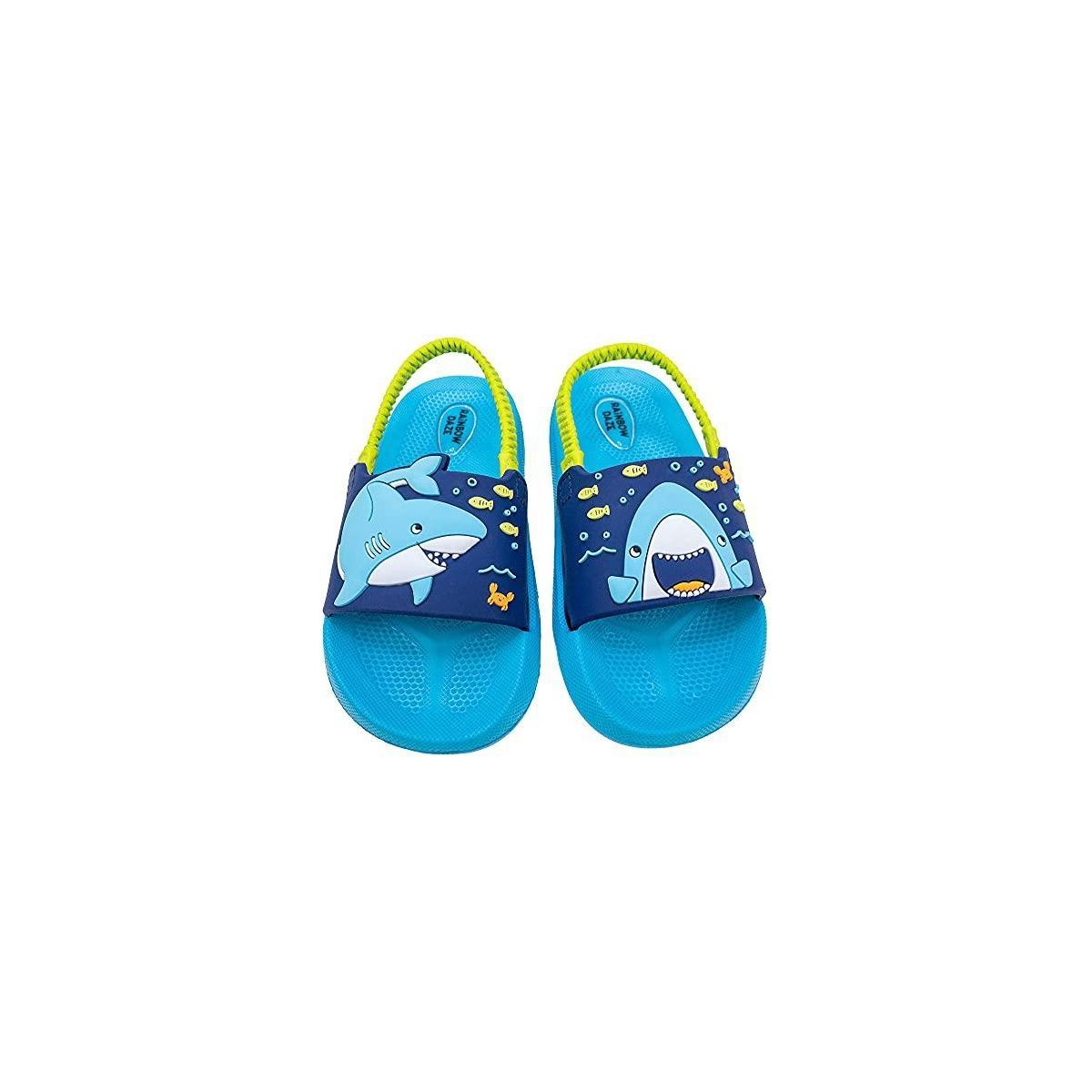Rainbow Daze Slide Sandal, Mermaid/Shark/Unicorn Molded Slides With Elastic Back Strap, Toddler S... | Target