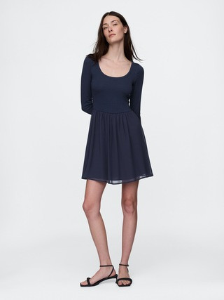 Mixed Media Mini Dress | Gap (US)