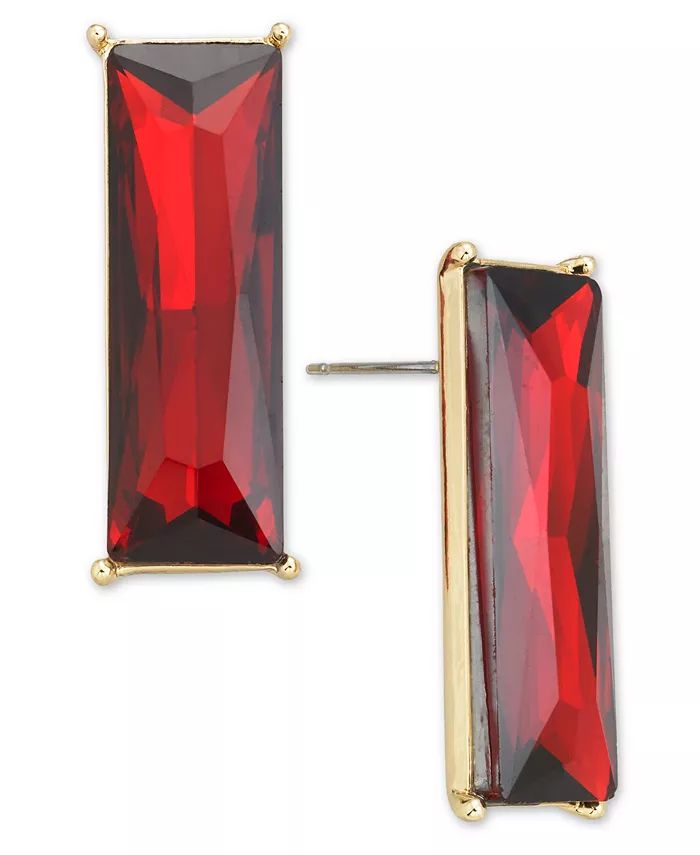 Gold-Tone Crystal Rectangle Earrings, Created for Macy's | Macy's