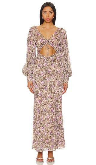 Wynne Maxi Dress | Purple Floral Dress Pink Floral Dress Tan Floral Dress Mauve Dress | Revolve Clothing (Global)