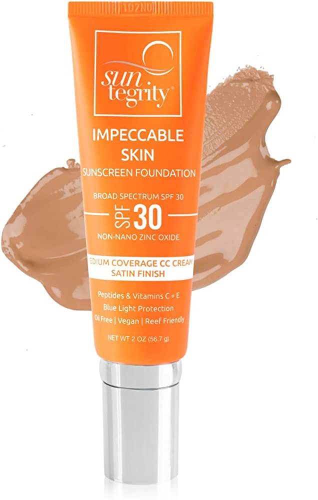 Suntegrity Impeccable Skin - Tinted Sunscreen, Broad Spectrum SPF 30 (Bronze) - 2 oz | Amazon (US)