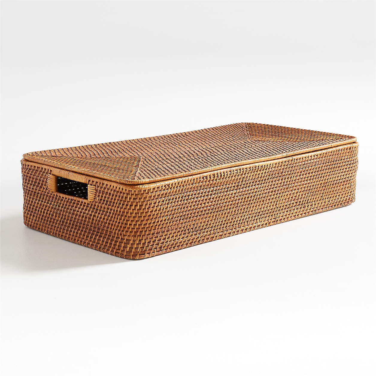 Sedona Honey Under Bed Storage Basket + Reviews | Crate & Barrel | Crate & Barrel