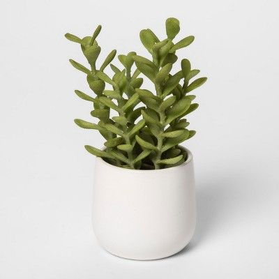 8" x 4" Artificial Succulent In Pot Green/White - Threshold™ | Target