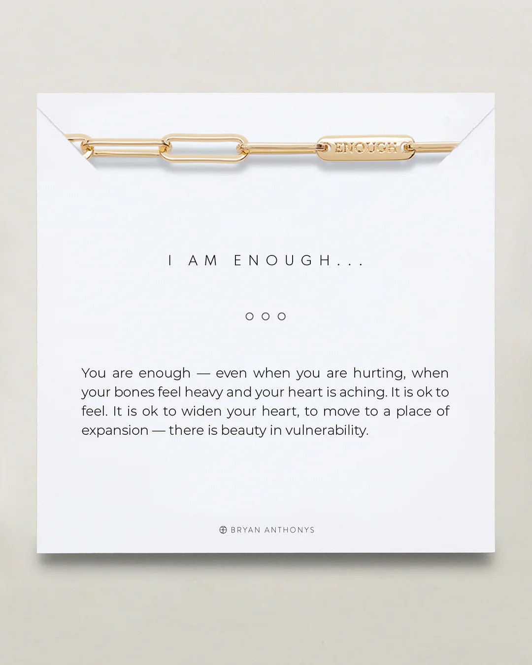I Am Enough Necklace | Bryan Anthonys | Bryan Anthonys