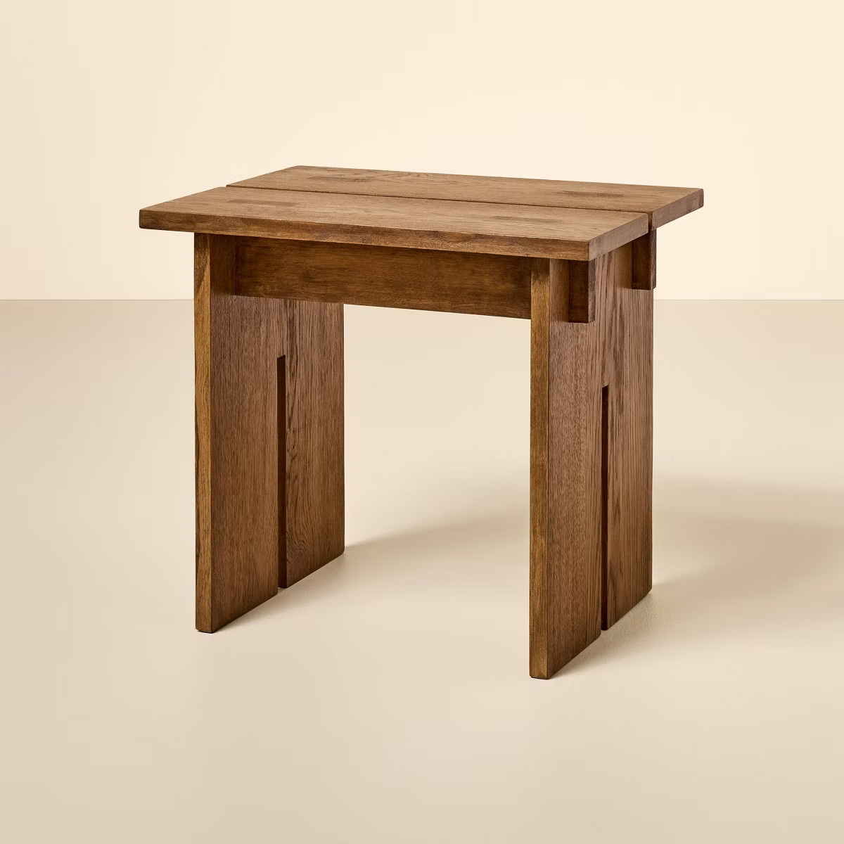 Wooden Stool or Ottoman - Aged Oak - Hearth & Hand™ with Magnolia: Farmhouse Accent, Rubberwood... | Target