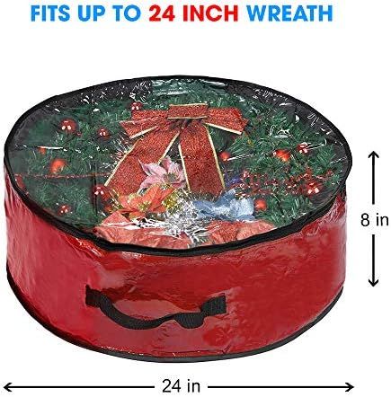 ProPik Christmas Wreath Storage Bag 24" - Garland Holiday Container with Clear Window - Tear Resista | Amazon (US)