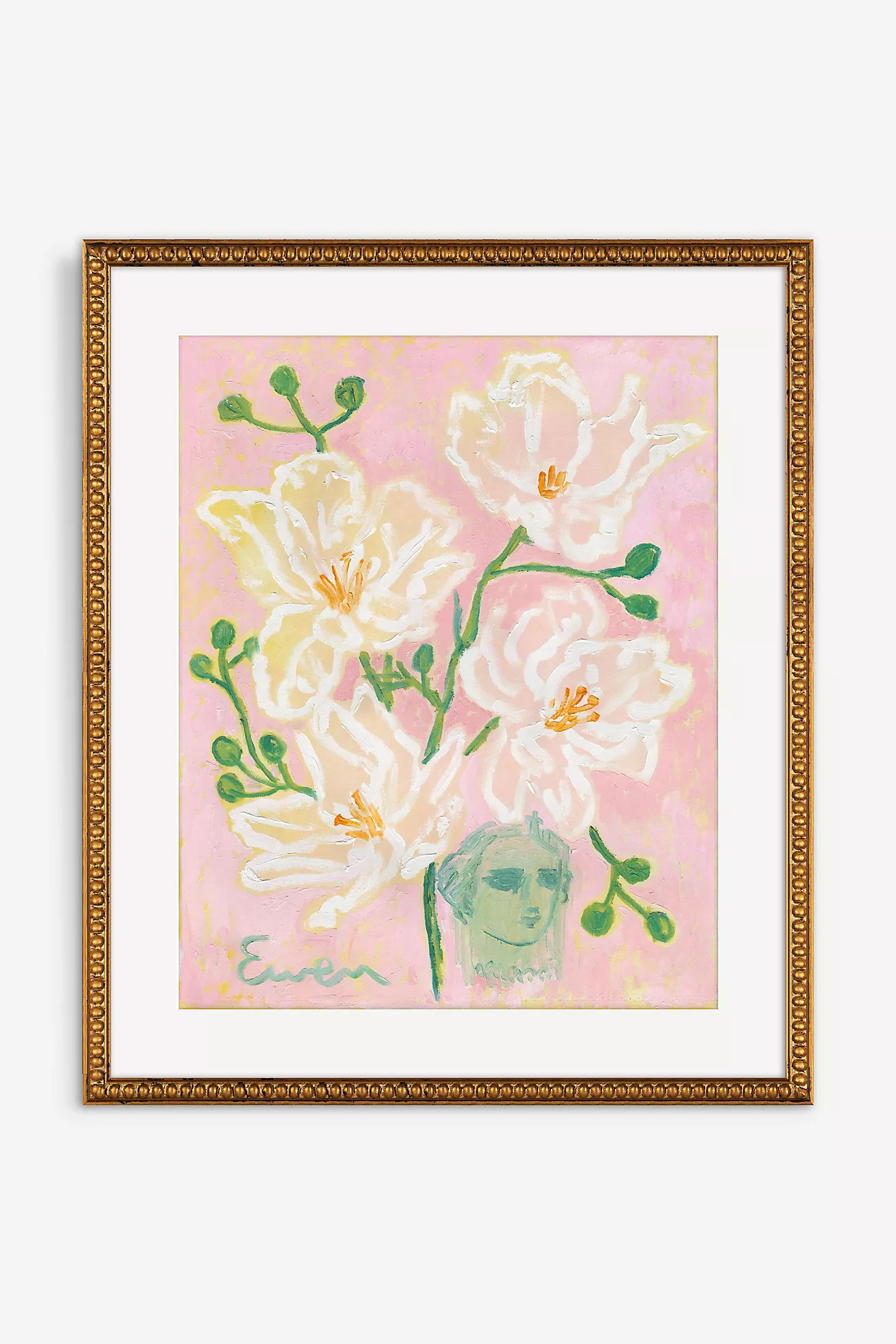 Flowers with Jade Face Wall Art | Anthropologie (US)