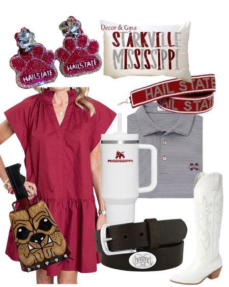 Game day football season Mississippi State University SEC maroon cowbells college Starkville Stark Vegas bulldogs white boots clear bag with game day purse strap tailgating college

#LTKgameday
#LTKfootball
#LTKbulldogs
#LTKMSU
#LTKfamily

#LTKSeasonal #LTKFind #LTKU