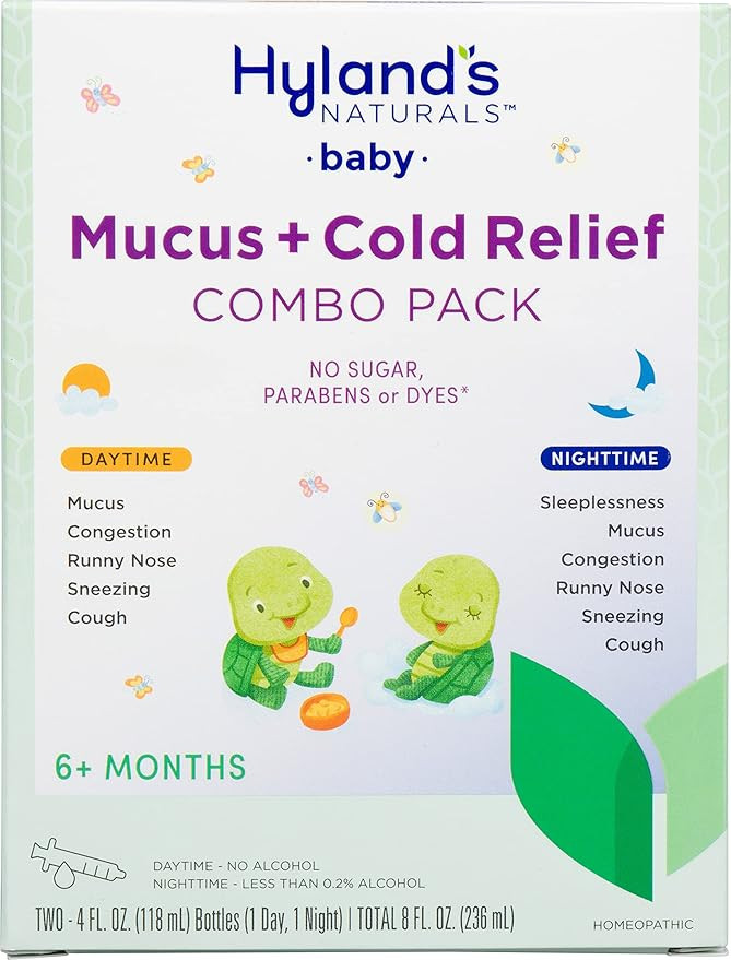 Hyland's Naturals Baby Mucus and Cold Relief, Day & Night Value Pack, Infant And Baby Cold Medici... | Amazon (US)