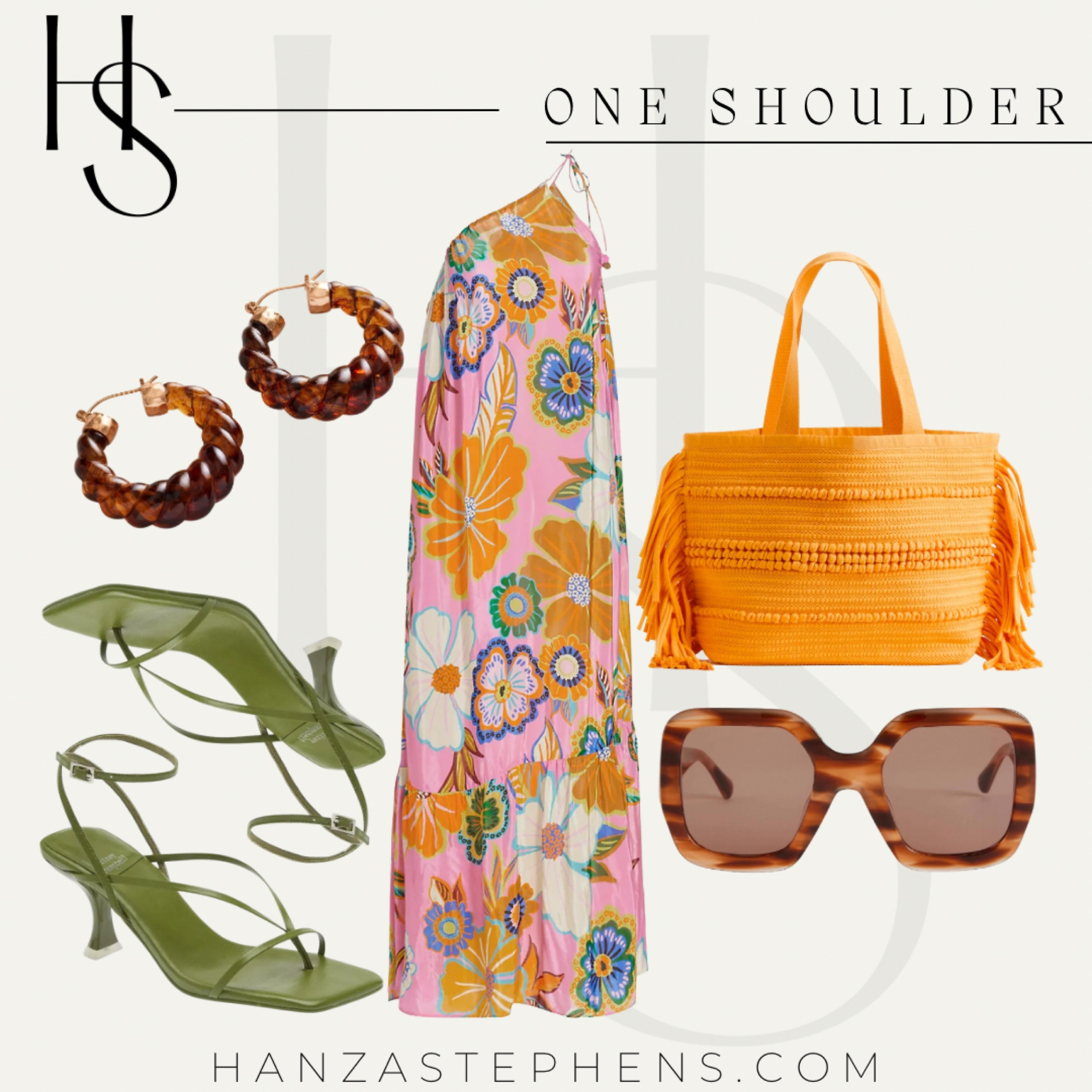 One shoulder outfit 
One shouldered outfit 
One shoulder dress 
One shoulder tops 
How to style one shouldered dress 
One shoulder trend 
One shouldered trend 
One shouldered outfit inspo 
One shoulder style inspo 

I can't quite get over how well these accessories pulled out the colors in this print! From the orange in the ($35!) tote to the forest green shoe ... everything came together so nicely. The tortoise sunglasses and earrings wrapped everything up and absolutely made the look complete. 


#LTKstyletip #LTKtravel #LTKSeasonal