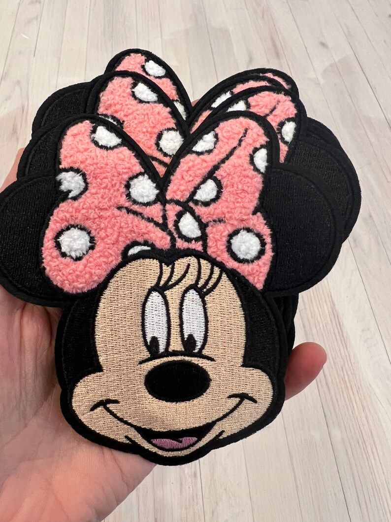 LARGE Minnie Mouse Chenille and Embroidered Iron on Patch | Etsy | Etsy (US)