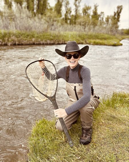 Today we went fly fishing and I wore the same “heattech” thermals I used for skiing. I got this new black woven hat for this trip- it’s a summer weight and wipes off easily. It would have been better to wear a baseball hat today, so I tagged what I wish I had on 🧢.
I love the look of orvis fly fishing gear but learned that Simms is a higher quality. I tagged the waders I would have chosen for today. Also, don’t forget to bring a pouch for your drink, so you don’t have to leave it on the shoreline like I did! 

#LTKFitness #LTKActive #LTKTravel
