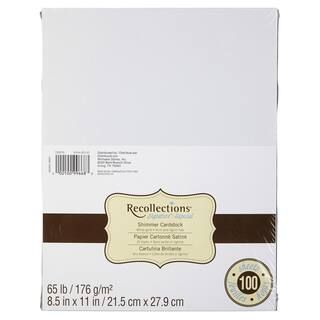 White Gold 8.5" x 11" Shimmer Cardstock Paper by Recollections™, 100 Sheets | Michaels Stores