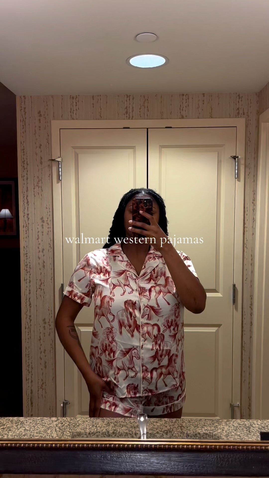 Walmart did it again with the western pajamas.
comfy, cute, and on repeat over here 🤎 #walmartfinds #westernstyle 