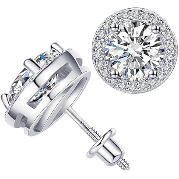 Diamond Stud Earrings for Women Men Gifts for Wife Soulmate Mom Girlfriend Moissanite Earrings 1.... | Amazon (US)