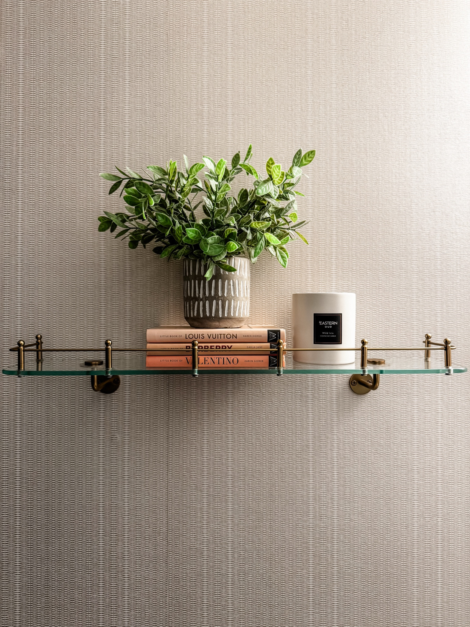 Elevate your bathroom vibes with effortless shelf styling! ✨ Opt for a sleek gold shelf and keep it minimal—add a touch of greenery 🌿, a cozy candle 🕯️, and a few chic books for a polished, relaxing look. #BathroomGoals #ShelfieStyle #Bathroomshelf #Bathroomstyle #Brassshelf #Interiordecorating #Interiordesign #Interiordesigngoals  

 #LTKHome #LTKFindsUnder50 #LTKStyleTip
