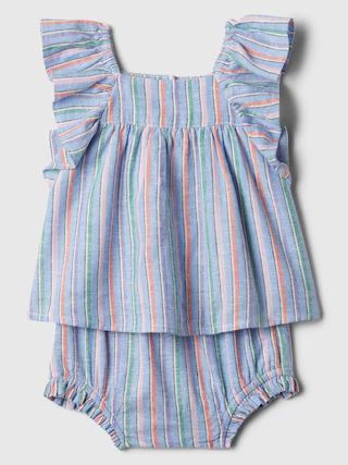 Baby Linen-Blend Two-Piece Outfit Set | Gap Factory