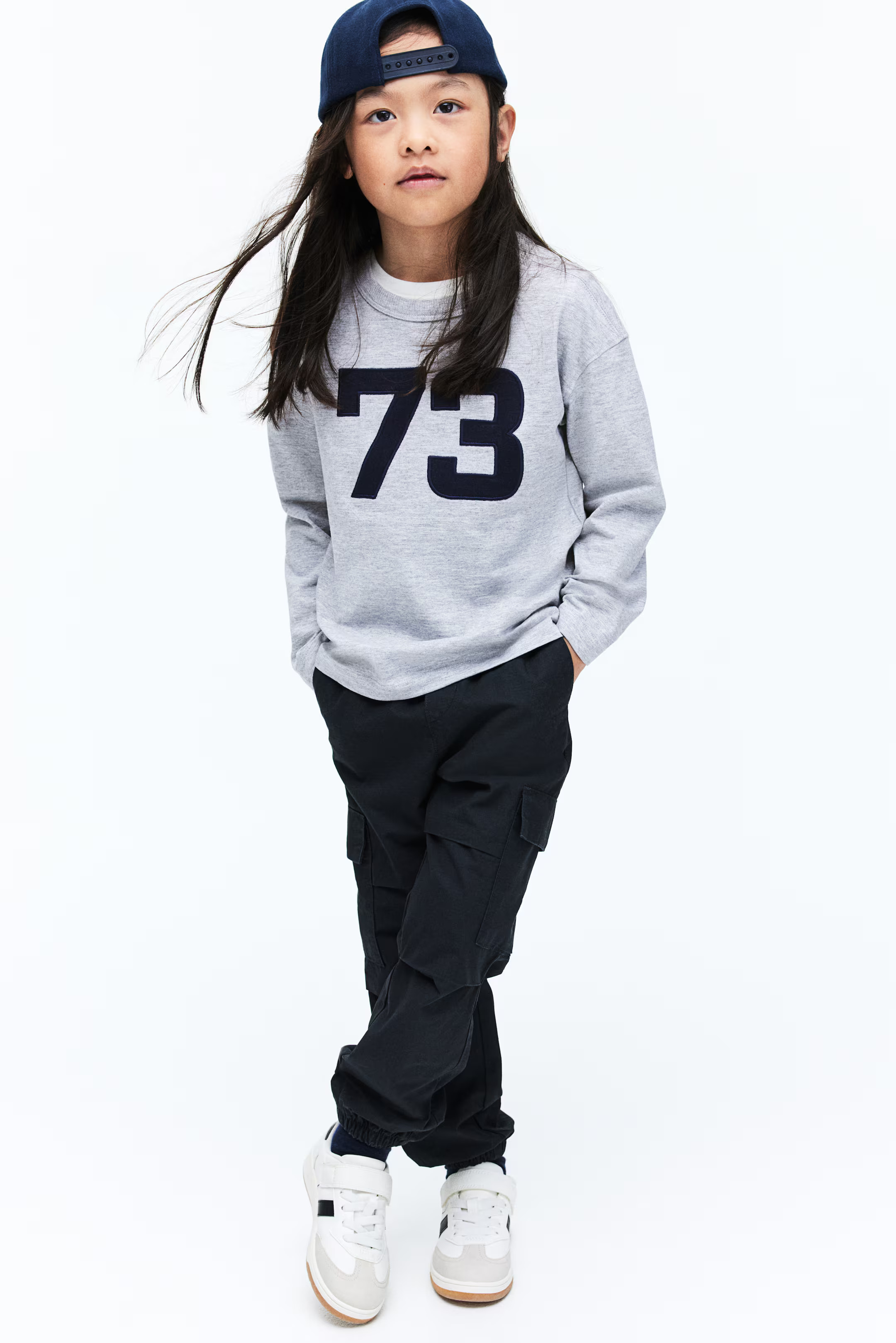 Long-Sleeved T-shirt - Light gray/73 - Kids | H&M US | H&M (US + CA)