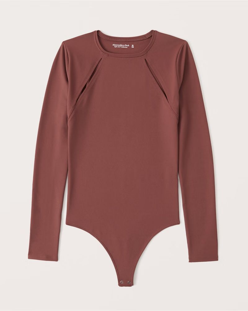 Seamless Long-Sleeve Cutout Bodysuit | Abercrombie & Fitch (US)