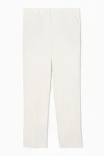 LOW-RISE STRAIGHT-LEG CREPE TROUSERS | COS UK