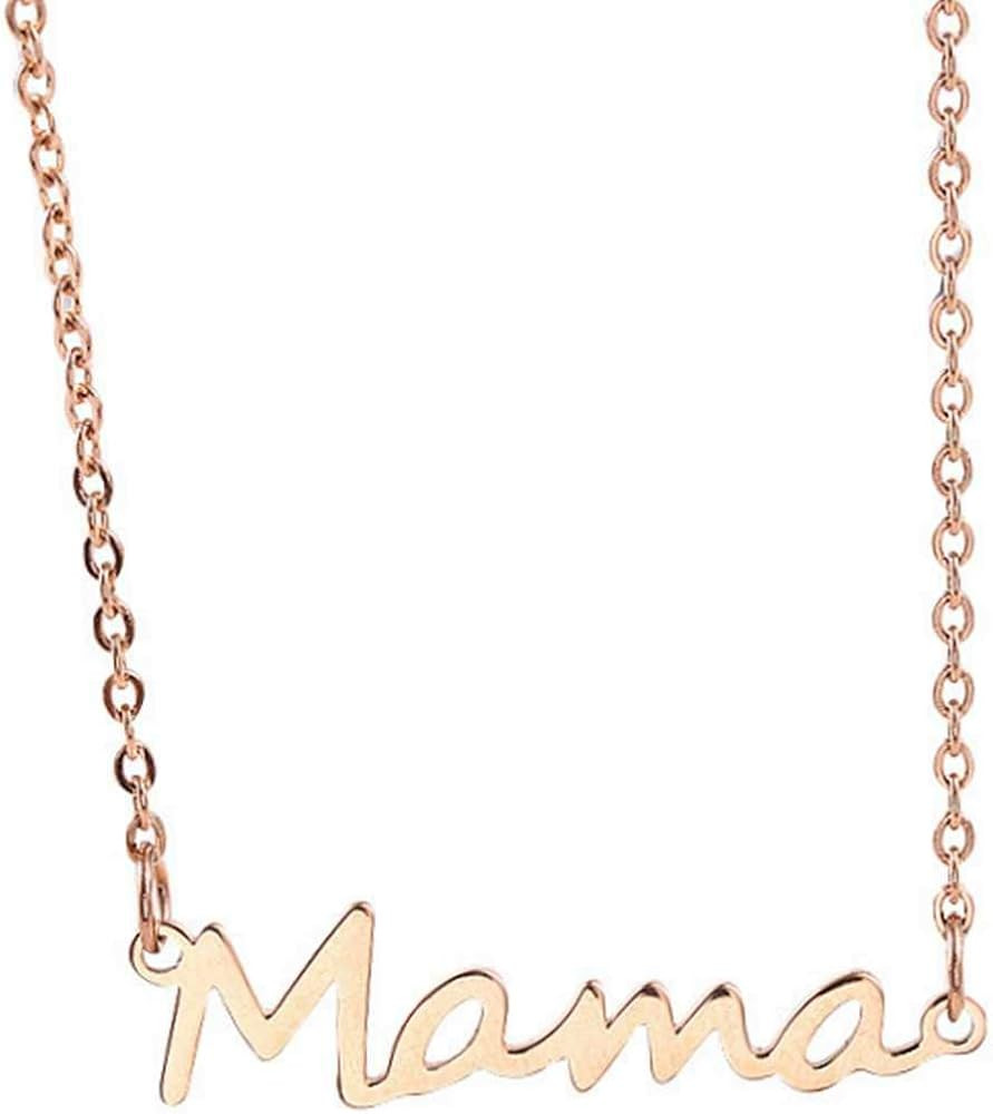 Jude Jewelers Stainless Steel Mother's Day Birthday Christmas Mama Mom Charm Collar Necklace | Amazon (US)