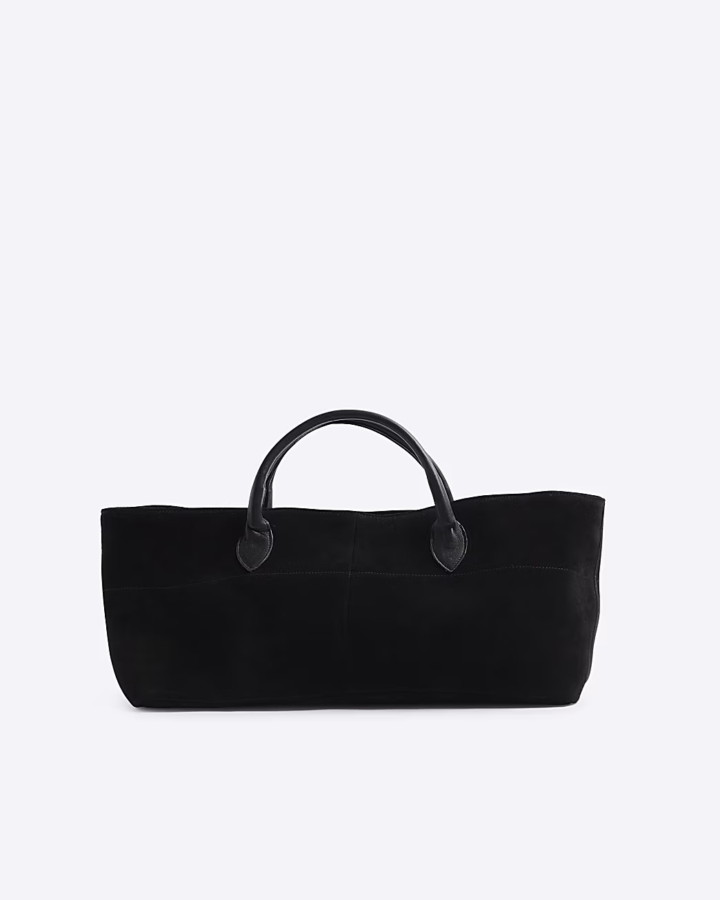 Black Suede Tote Bag | River Island (UK & IE)
