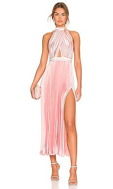 L'IDEE Renaissance Split Midi Dress in Light Pink from Revolve.com | Revolve Clothing (Global)