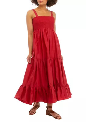 Chelsea & Theodore Women's Sleeveless Tiered Midi Dress with Smocked Bodice | Belk