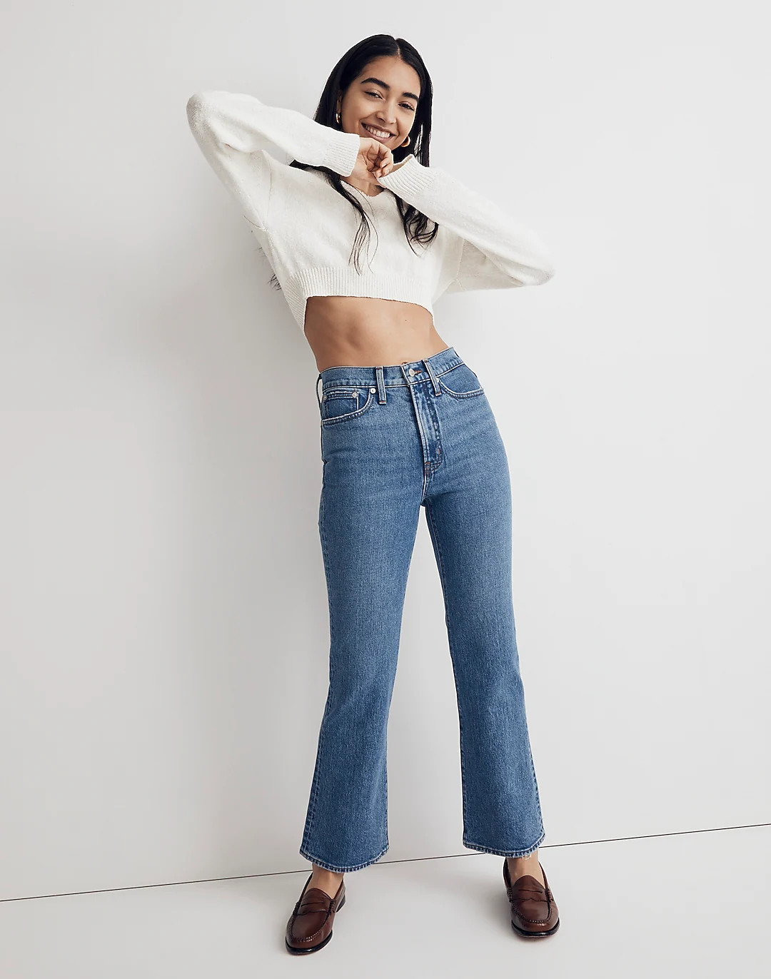 The Perfect Vintage Flare Crop Jean in Earlwood Wash | Madewell