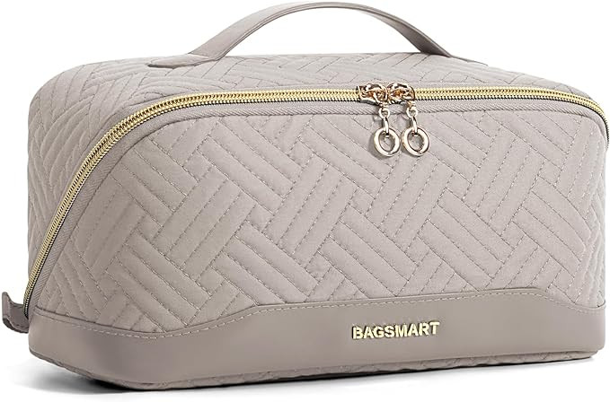 BAGSMART Makeup Bag Cosmetic Bag, Travel Makeup Bag,Water-resistent Makeup Bags for Women Portabl... | Amazon (US)