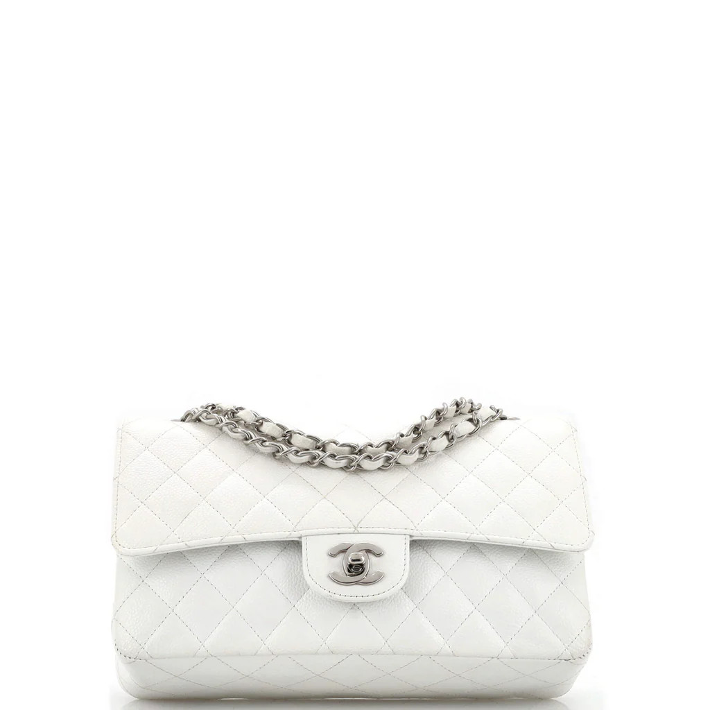 Vintage Classic Double Flap Bag Quilted Caviar Medium | Rebag