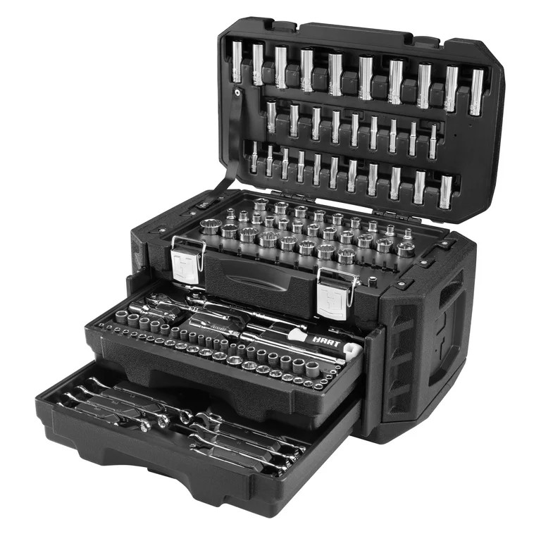 HART 215-Piece Mechanics Tool Set, Multiple Drive, Chrome Finish | Walmart (US)