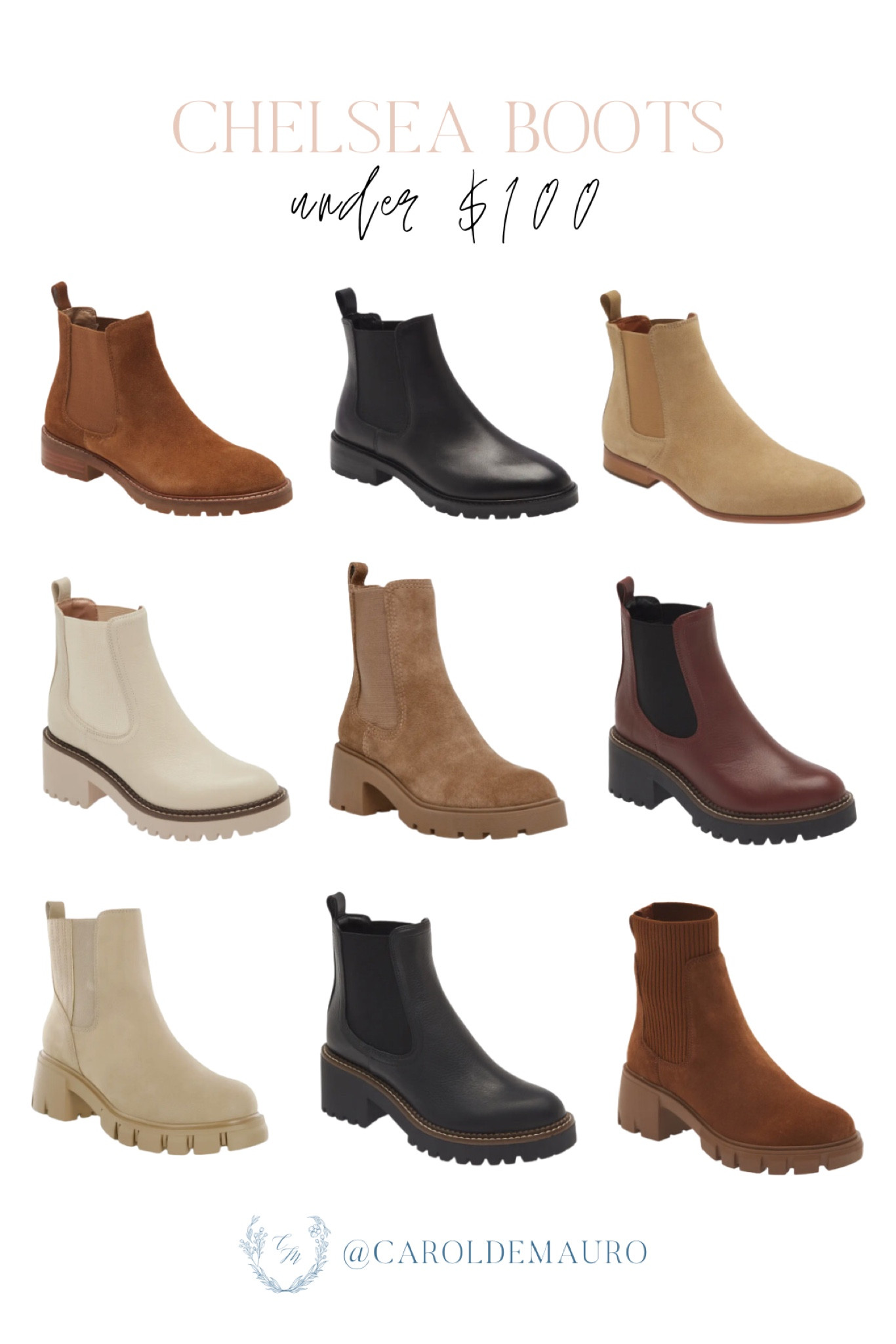 Different types store of chelsea boots