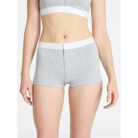 No Boundaries Women's Cotton Jersey Boyshort Panties, Sizes XS-XXXL | Walmart (US)