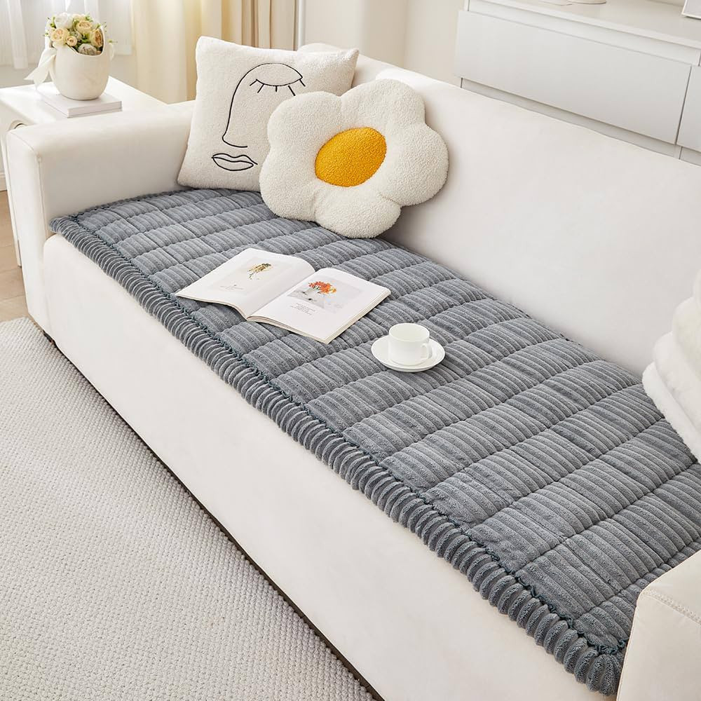 Couch Cover for Dogs Washable, Fuzzy Pet Couch Covers for 3 Cushion Sofa Pet Friendly, Non Slip S... | Amazon (US)