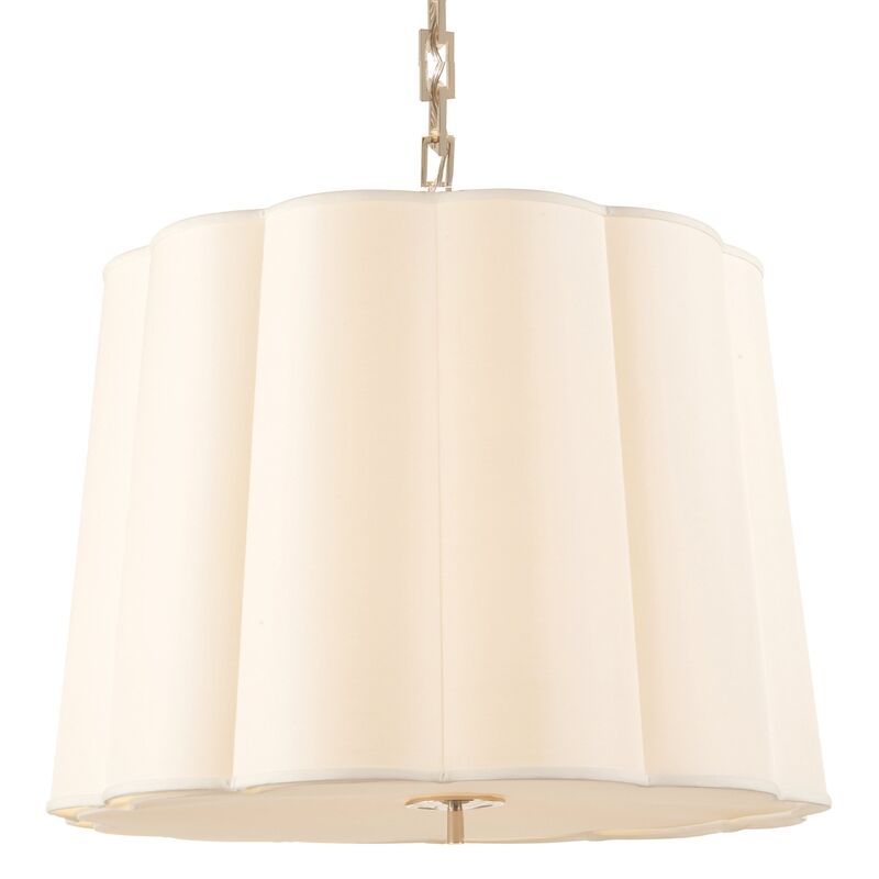 Simple Scallop Chandelier, Soft Silver | One Kings Lane