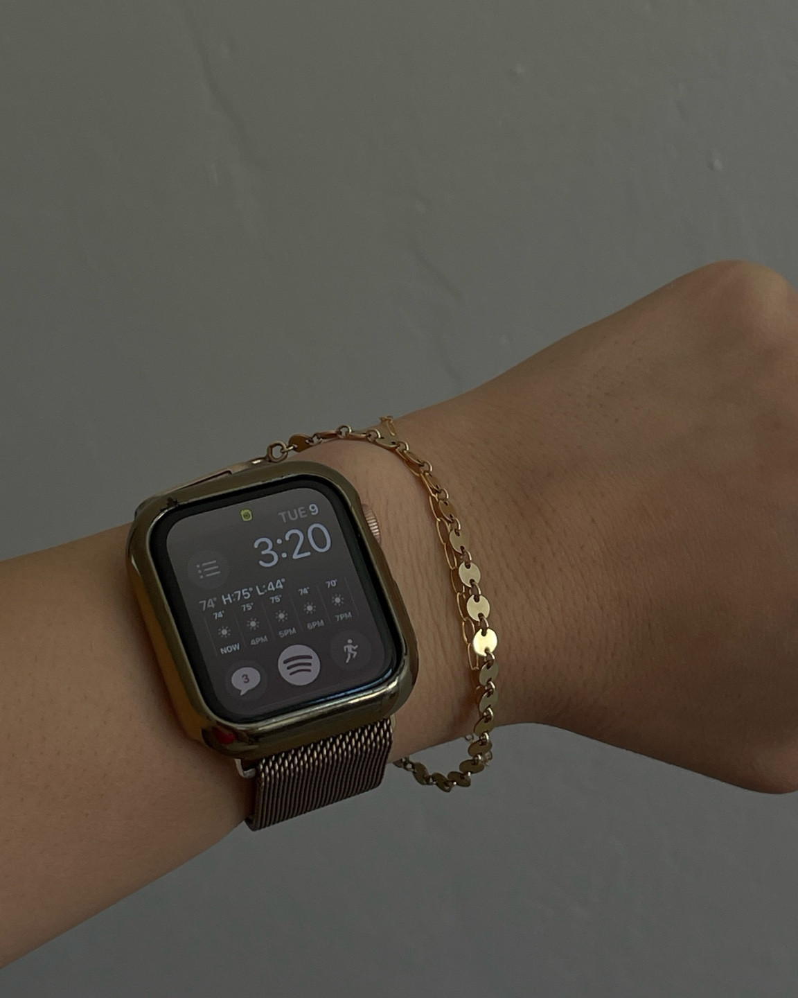 Apple Watch band in color brown gold