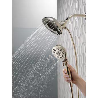 Delta Universal Showering Components Polished Nickel Round Dual/Combo Shower Head 1.75-GPM (6.6-L... | Lowe's