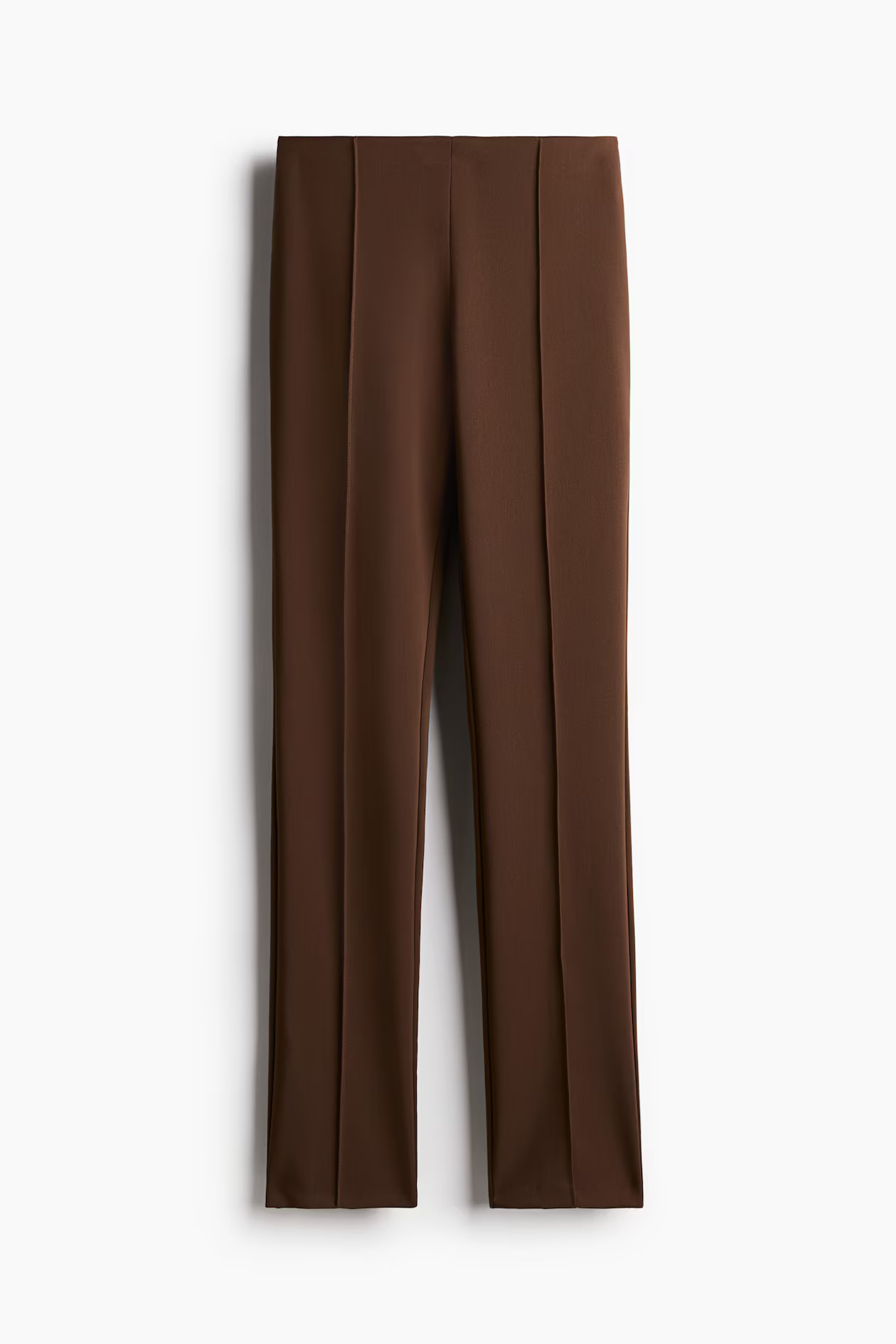 Slim tailored trousers - Regular waist - Long - Dark brown - Ladies | H&M GB | H&M (UK, MY, IN, SG, PH, TW, HK)